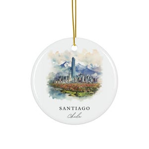 Santiago Chile Ornament: Einzigartiges Santiago-Souvenir, Santiago Chile-Weihnachtsdekor und authentisches Santiago Chile-Weihnachtsgeschenk
