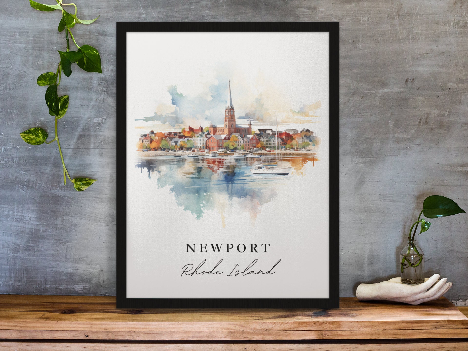 Arte mural de Newport, Rhode Island, póster de Newport, regalo de boda de  Newport, regalo de cumpleaños, texto personalizado, regalo personalizado -  Etsy México, image size:1920x1440