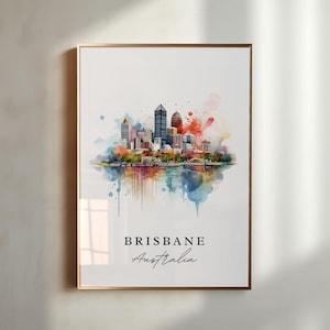 Brisbane Australia wall art - Australia, Brisbane poster, Brisbane Wedding gift, Birthday present, Custom Text, Personalized Gift