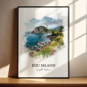 Jeju Island Wall Art, South Korea Print, South Korea Artwork, Jeju Island Gift, Jeju Island Travel Print, Travel Poster, Housewarming Gift