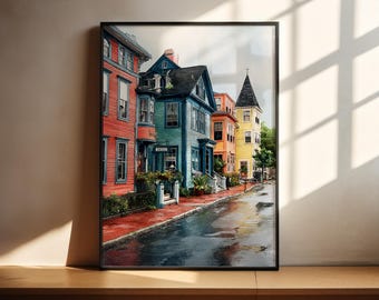Newport RI Watercolor Art Newport Travel Print Newport Rhode Island Artwork Rhode Island Decor Rhode Island Wall Art