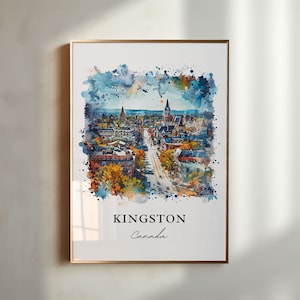 Kingston Ontario Wall Art, Kingston Print, Kingston Watercolor, Kingston Lake Ontario Gift, Travel Poster, Housewarming Gift