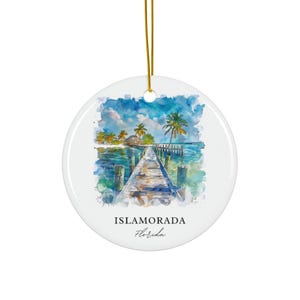Enfeite de Islamorada, Flórida: lembrança única de Islamorada, decoração de Natal de Islamorada e presente de Natal autêntico de Islamorada, Flórida