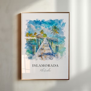 Islamorada Florida Wall Art, Islamorada FL Print, Islamorada Watercolor, Islamorada Gift, Travel Poster, Housewarming Gift