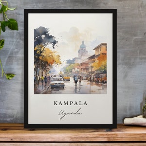 Kampala Uganda Art Print – Cityscape Travel Poster image 4
