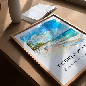 Puerto Plata Wall Art, Puerto Plata DR Print, Puerto Plata Watercolor, Puerto Plata Gift, Travel Poster, Housewarming Gift image 3