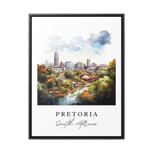 Lámina artística de Pretoria, Sudáfrica – Póster de viaje con paisaje urbano imagen 2