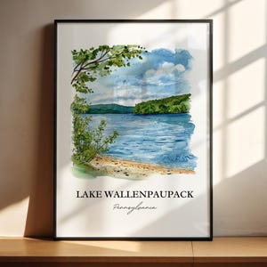 Lake Wallenpaupack Wall Art, Tafton PA Print, Pennsylvania Artwork, Lake Wallenpaupack Gift, Travel Print, Travel Poster, Housewarming Gift