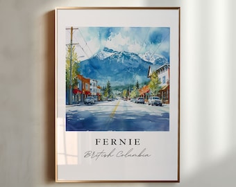 Fernie BC Print – British Columbia Travel Poster
