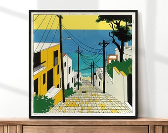 Modern Puerto Rico Art, Puerto Rico Print, Unique Puerto Rico Art, Puerto Rico Gift, Travel Poster, Housewarming Gift
