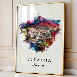 La Palma Spain wall art - Spain, La Palma poster, La Palma Wedding gift, La Palma Birthday present, Custom Text, Personalized Gift