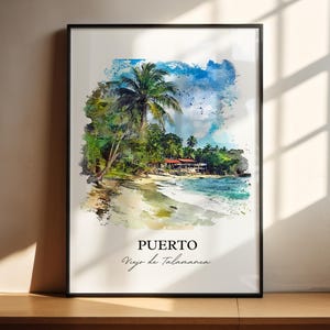 Puerto Viejo de Talamanca Art, Playa Negra Print, Costa Rica, Puerto Viejo de Talamanca Gift, Travel Print, Travel Poster, Housewarming Gift