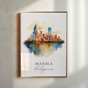 Manila Philippines wall art - Philippines, Manila poster, Manila Wedding gift, Birthday present, Custom Text, Personalized Gift