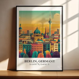 Berlin Kunst, Berlin Retro Travel Art, Berlin Home Decor, Berlin Deutschland Geschenk, Deutschland Reisekunst, Reisedrucke, Einweihungsgeschenk
