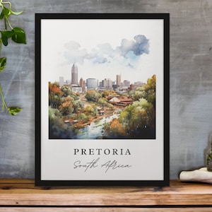 Pretoria wall art - South Africa, Pretoria poster, Pretoria SA Wedding gift, Birthday present, Custom Text, Personalized Gift