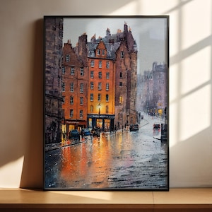 Edinburgh Aquarell Kunst Edinburgh Reise Druck Edinburgh Schottland Kunstwerk Schottland Dekor Edinburgh Wandkunst
