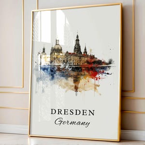 Dresden Germany wall art - Germany, Dresden poster, Dresden Wedding gift, Birthday present, Custom Text, Personalized Gift