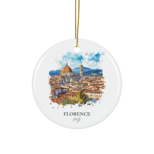 Florence Italy Ornament: Unique Florence Souvenir, Florence Xmas Decor, and Authentic Florence Italy Gift