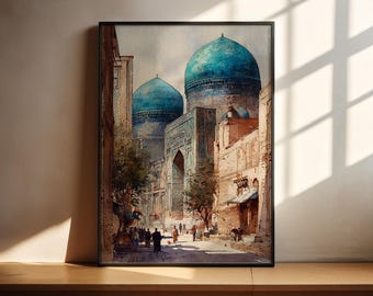 サマルカンド ウズベキスタン プリント 6枚セット | 白黒写真ポスター