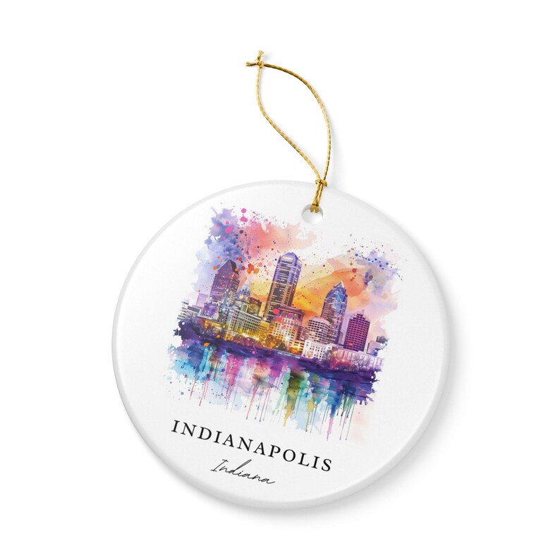 Indianapolis Ornament: Unique Indianapolis Souvenir, Indiana Xmas Decor ...