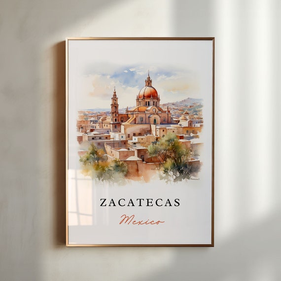 Zacatecas MX Wall Art - Mexico, Zacatecas Poster, Wedding Gift