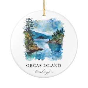 Enfeite da Ilha Orcas: Lembrança exclusiva da Ilha Orcas, decoração de Natal da Ilha Orcas e presente autêntico de Washington