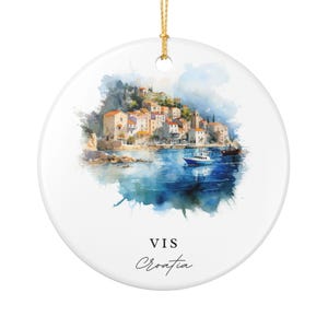 Vis Croatia Ornament: Unique Vis Souvenir, Vis Croatia Xmas Decor, and Authentic Croatia Gift