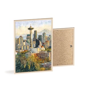 Seattle WA Watercolor Art Seattle Travel Print Seattle Washington Artwork Seattle WA Decor Washington State Wall Art image 8