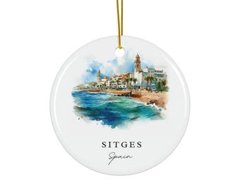 Ozdoba Sitges Spain: wyjątkowa pamiątka z Sitges, dekoracje świąteczne Sitges i autentyczny prezent bożonarodzeniowy z Sitges Espana