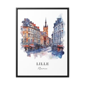 Lille France Wall Art, Lille Print, Lille Watercolor Art, Lille France Gift, Travel Poster, Housewarming Gift