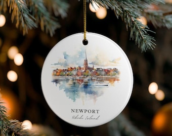 Newport RI Ornament: Unique Newport Souvenir, Newport RI Xmas Decor, and Authentic Newport Rhode Island Gift