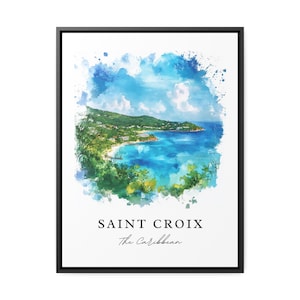 Saint Croix kunst aan de muur, Saint Croix print, Saint Croix aquarel kunst, Saint Croix Island cadeau, reisposter, housewarming cadeau