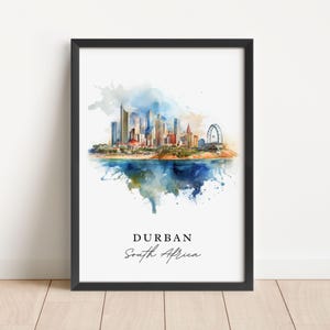Durban South Africa wall art - South Africa, Durban poster, Durban Wedding gift, Durban Birthday present, Custom Text, Personalized Gift