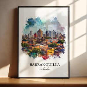 Barranquilla Wall Art, Colombia Print, Colombia Watercolor Art, Barranquilla Gift, Travel Print, Travel Poster, Housewarming Gift