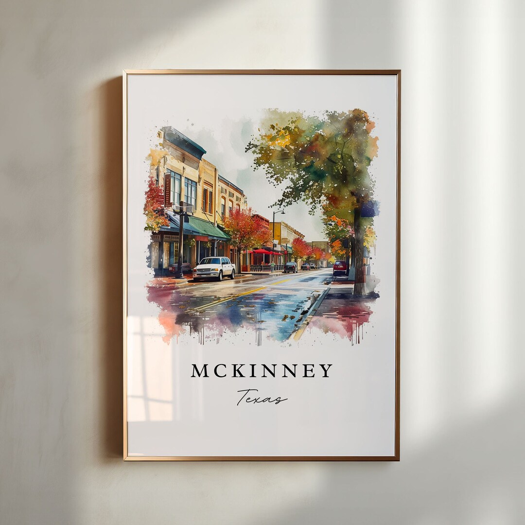 Mckinney Texas Art Print – Collin County Travel Poster - Etsy