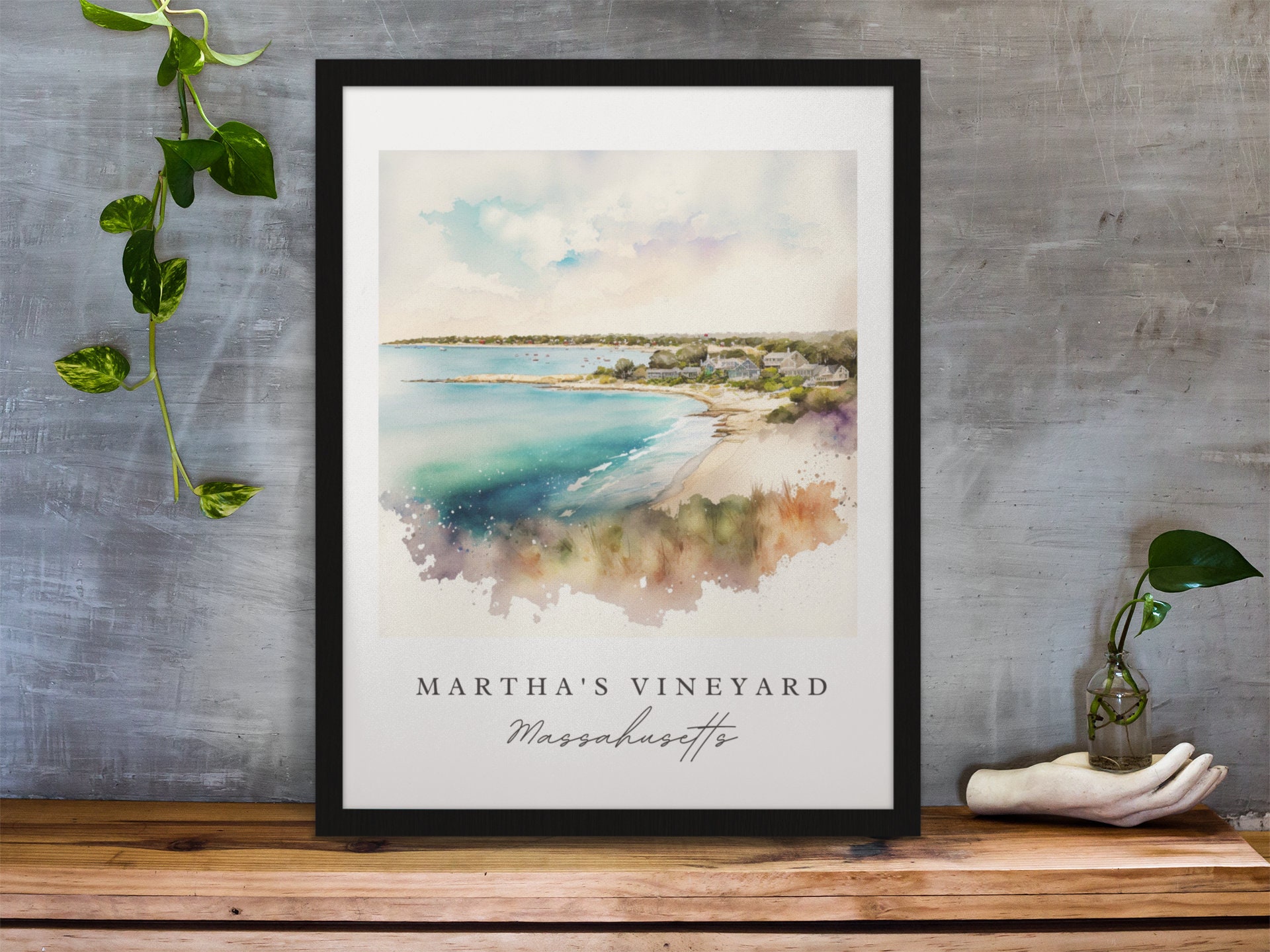 Martha's Vineyard wall art - Boston, Marthas Vineyard poster, Marthas Vineyard gift, Birthday present, Custom Text, Personalized Gift