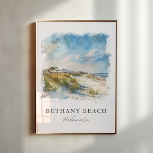 Bethany Beach Art, Delaware Druck, Bethany Beach Wandkunst, Bethany DE Geschenk, Reisedruck, Reiseposter, Reisegeschenk, Housewarminggeschenk