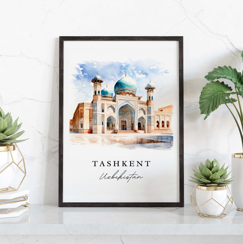 Tashkent Uzbekistan wall art - Uzbekistan, Tashkent print, Tashkent Wedding gift, Birthday present, Custom Text, Perfect Gift image 5