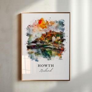 Howth Irland Wand Kunst, Howth Print, Irland Wand Kunst, Howth Geschenk, Reise Poster, Reise Geschenk, Housewarming Geschenk