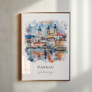 Passau Germany Wall Art, Germany Print, Passau Wall Art, Passau Gift, Passau Travel Print, Travel Poster, Travel Gift, Housewarming Gift