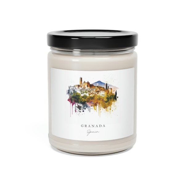 Granada, Spain Scented Soy Candle, 9oz