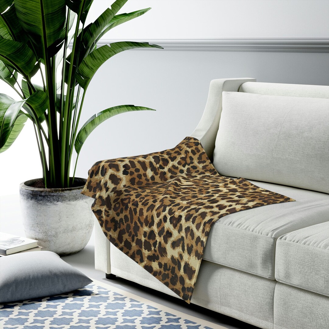 Leopard Print Plush Blanket Leopard Print Velveteen Plush Blanket