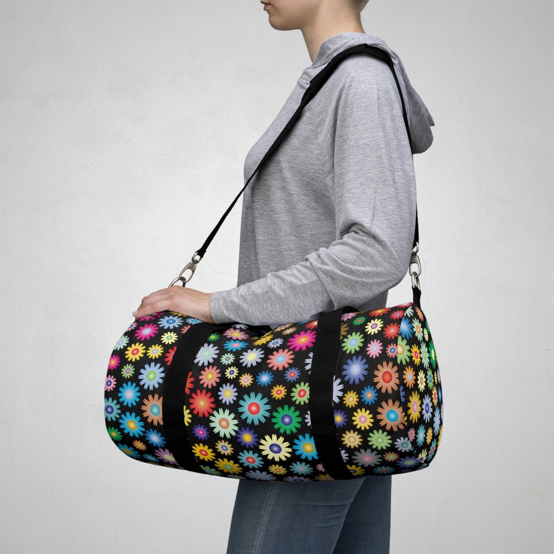 Floral Print Duffel Bag Floral Print Travel Bag Floral Print Etsy