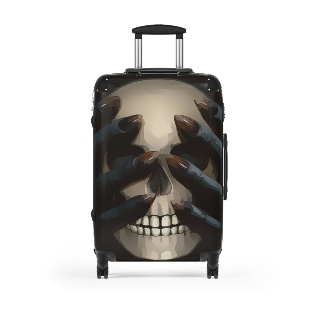 Skull Travel Suitcase Goth Skull Luggage Creepy Suitcase TSA Etsy