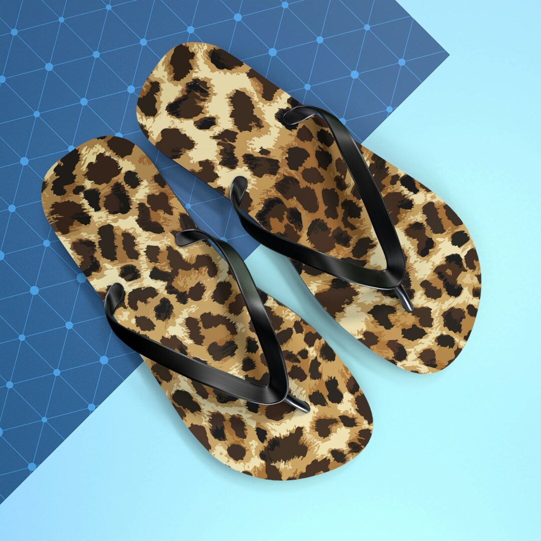 leopard flip flop