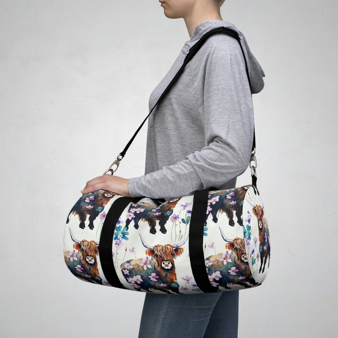 Duffel Bag Highlander Cow Traveler Bag Packing Bag Organized Bag