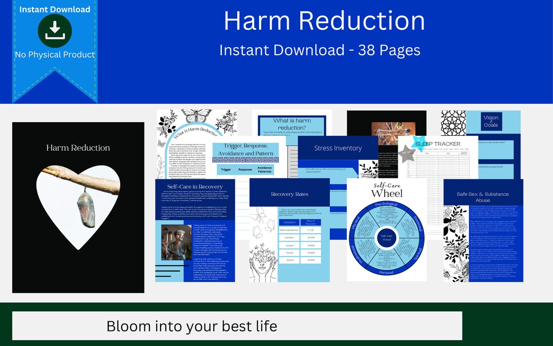 Harm Reduction Worksheets | Alcohol Reduction Worksheets | Drug Harm ...