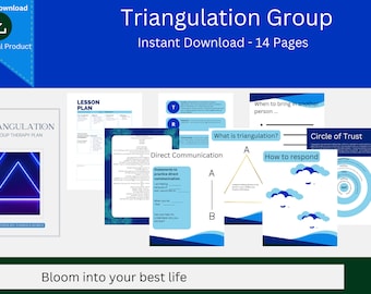Communication Group Therapy, Triangulation Worksheets, Triangulation Therapy, Boundaries Worksheets, DBT Tool, BPD, NPD, Group Therapy