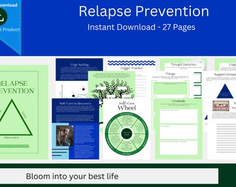 Relapse Prevention Worksheets | Recovery Worksheet | Urge Surfing | Addiction Recovery | Coping Skills | Sober Journal | Addiction Nurse