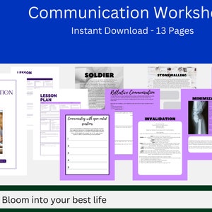 Communication Worksheets | Relationship Templates | Friendship Communication | Relationship Therapy | Communication Skills | Group Therapy